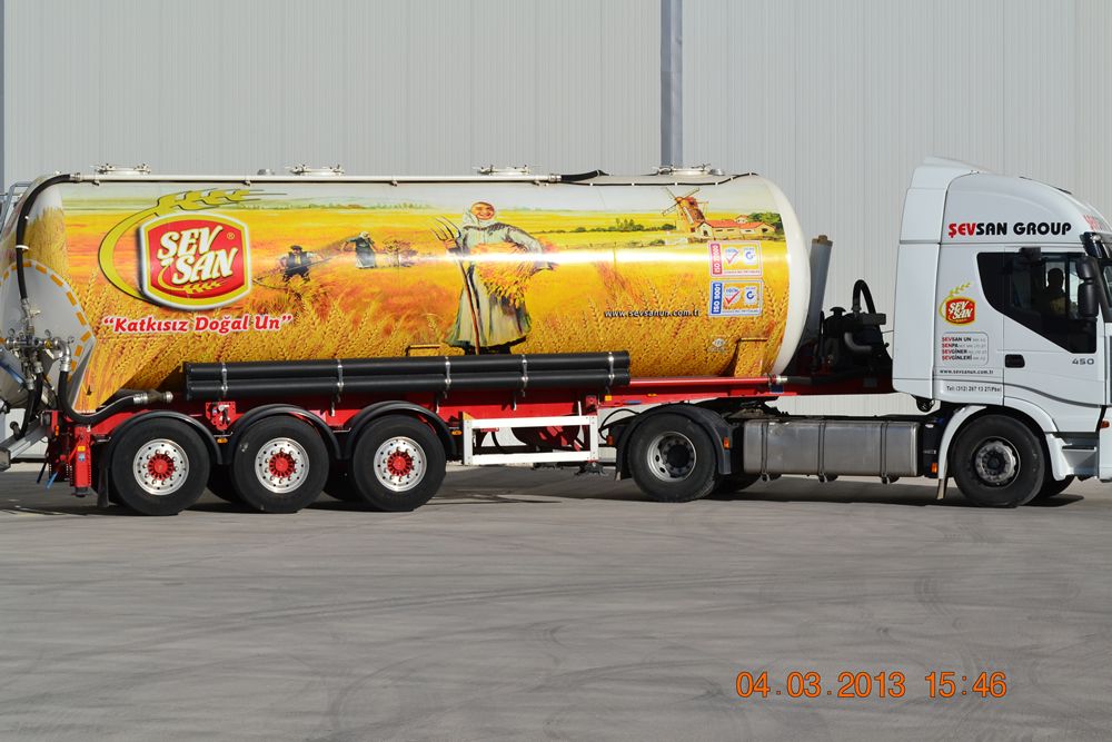 Şevsan Un bulk flour truck at the mill